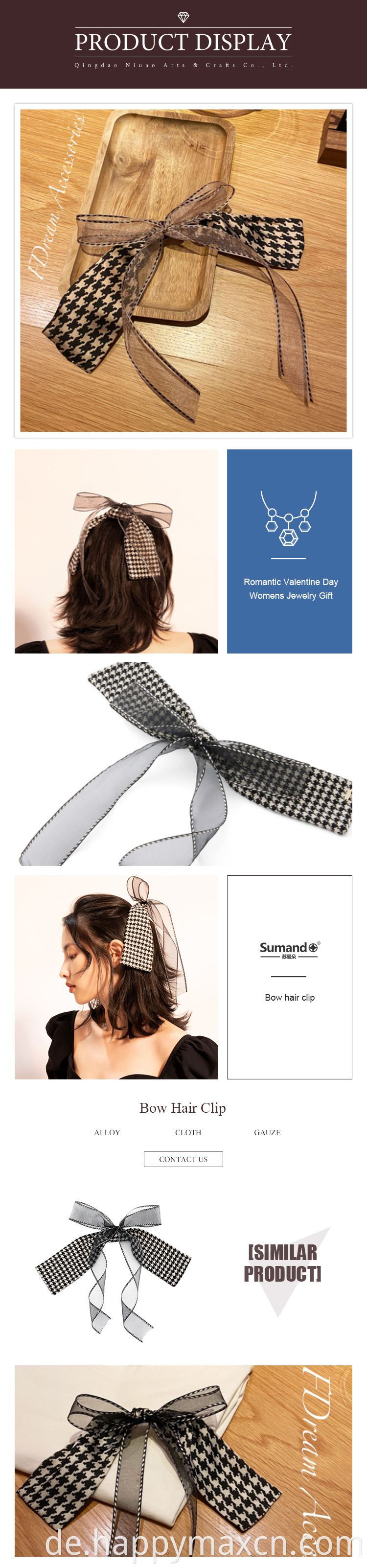 2022 Neuankömmlinge farbenfrohe Ribbon Spitzen Haarbögen mit Clips Accessoires Haarnadeln